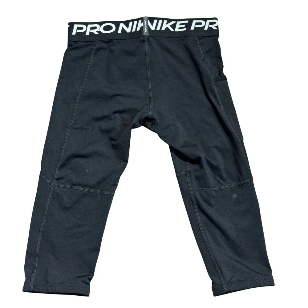 NIKE‎ Big Kids Boys Small Black Pro Dri-FIT Training 3/4 Tights Compression